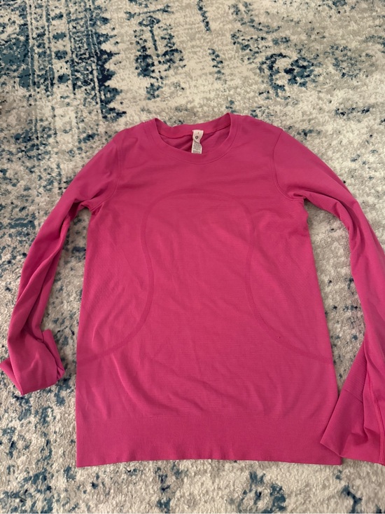 lululemon athletica Tops - Lululemon Swiftly Bright Pink Long Sleeve Top